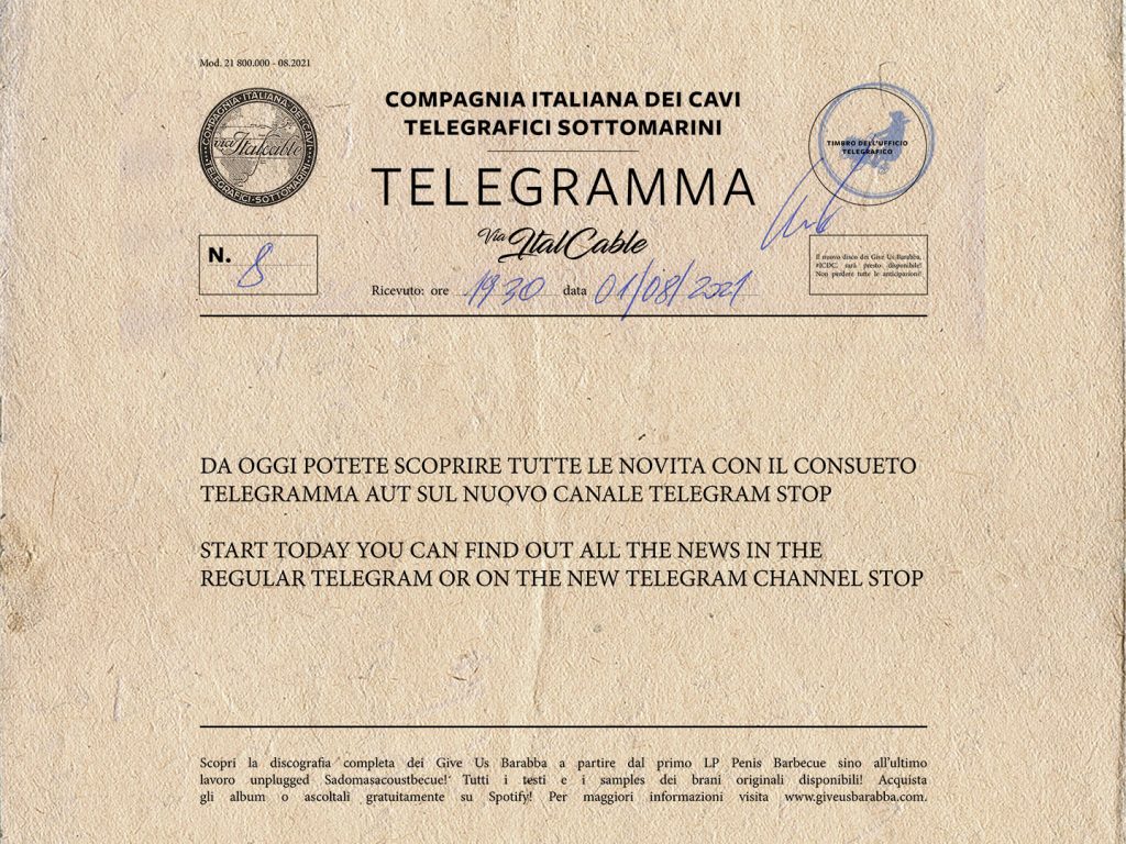 Give Us Barabba su Telegram